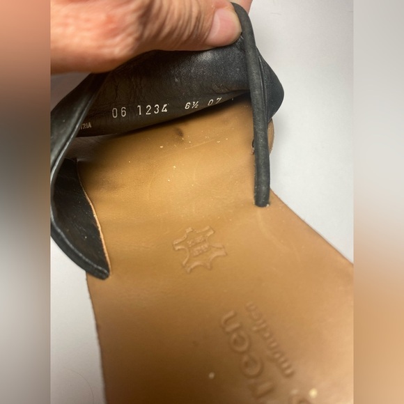 PAUL GREEN Black Leather Sandals - Picture 2 of 5
